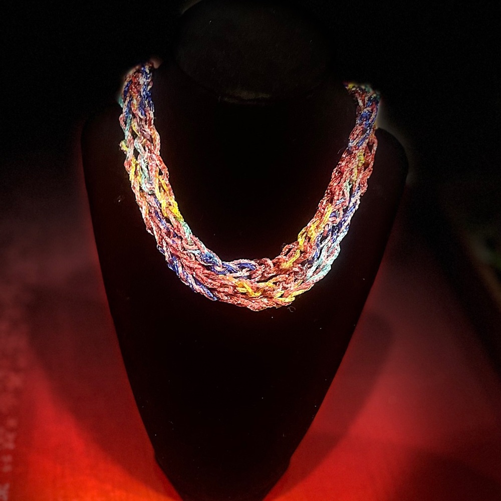 Multistrand Crocheted Necklace - Picture 6 of 10